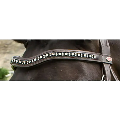 Whitaker Br073Bb Lynton Curved Diamante Browband Havana Cob Light Havana Browbands