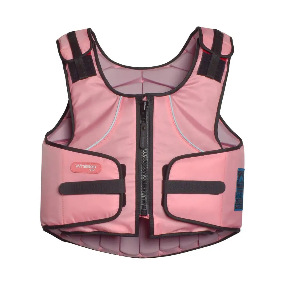 Pink whisker vr weighted vest body protector pink by whitaker club young with black trim and adjustable straps combining top-level safety