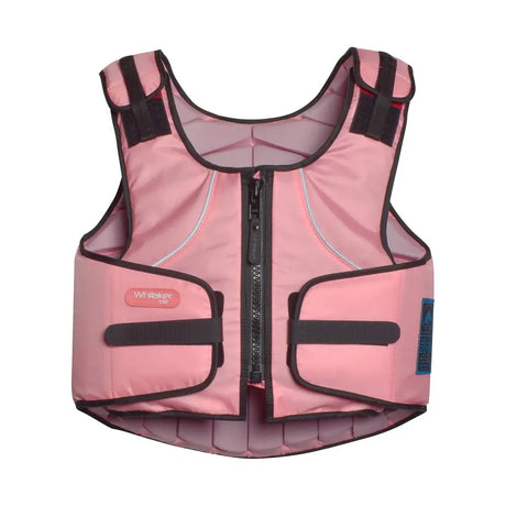 Pink whisker vr weighted vest body protector pink by whitaker club young with black trim and adjustable straps combining top-level safety