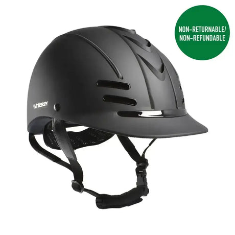 Black matte finish whitaker club young rider helmet with sleek design and adjustable straps in rider helmet black