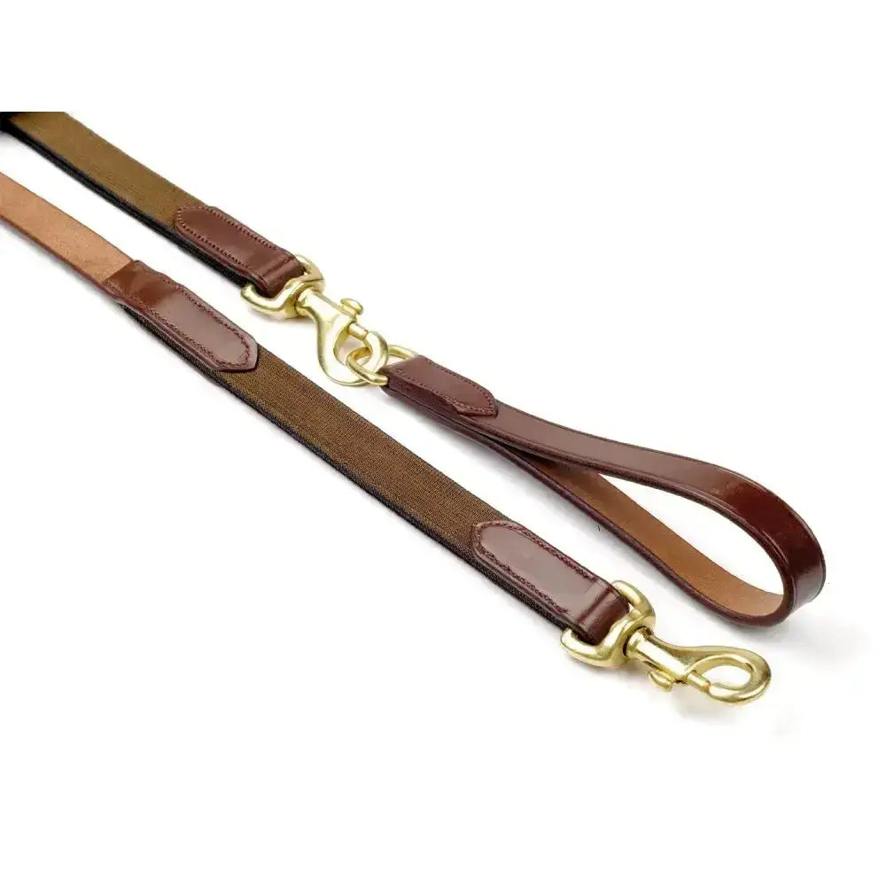Brown leather draw reins with brass hardware and sturdy handle from whitaker draw reins elastic for riding control