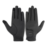 Black leather whitaker g036 wellington competition gloves with textured palm and close contact fit