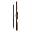 Brown leather whitaker hp100 anatomic headpiece havana with contrast stitching and silver buckle for riding gear