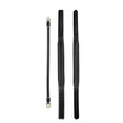 Black leather whitaker hp101 straight headpiece black with silver buckles and detailed stitching for horse tack use