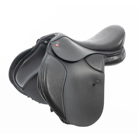 Black leather whitaker jws044 michael gp saddle black with smooth glossy finish and subtle stitching details