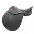 Black leather whitaker jws045 george pony gp saddle black with smooth glossy finish and subtle stitching details