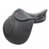 Black leather whitaker jws045 george pony gp saddle black with smooth glossy finish and subtle stitching details