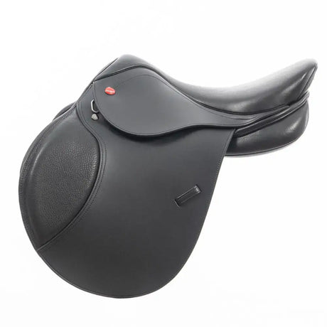 Black leather whitaker jws045 george pony gp saddle black with smooth glossy finish and subtle stitching details