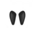 Black leather ear-shaped accessories with white stitching on the back for whitaker jws05bo7 jumping back blocks