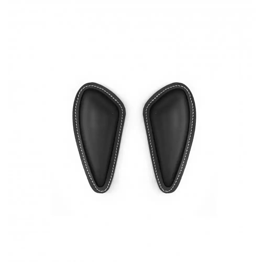 Black leather ear-shaped accessories with white stitching on the back for whitaker jws05bo7 jumping back blocks