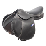 Black leather whitaker jws064 junior pro saddle with textured finish and subtle stitching details