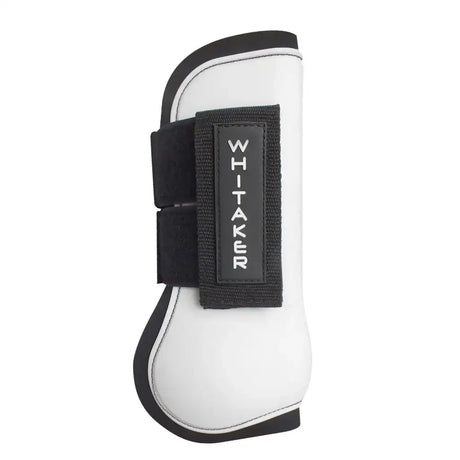 White and black whitaker lp025 skipton tendon fetlock boots set with sleek protective design for horse legs