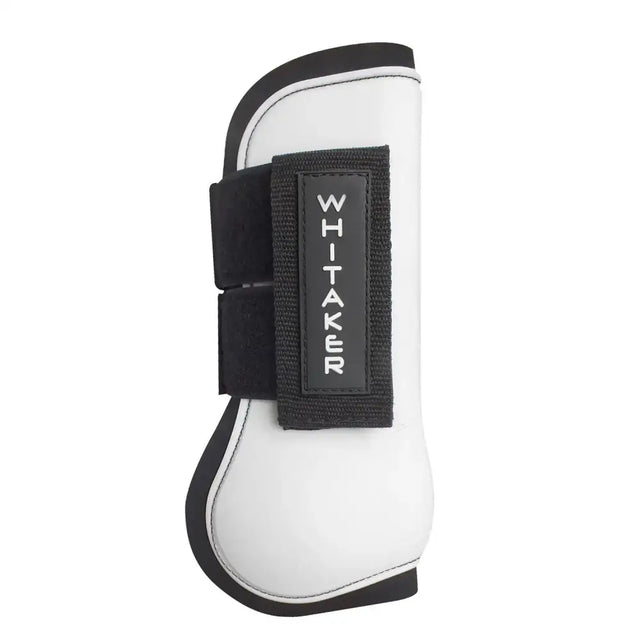 White and black whitaker lp025 skipton tendon fetlock boots set with sleek protective design for horse legs