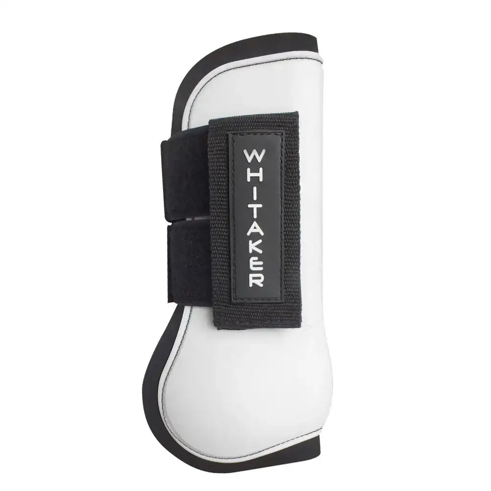 White and black whitaker lp025 skipton tendon fetlock boots set with sleek protective design for horse legs