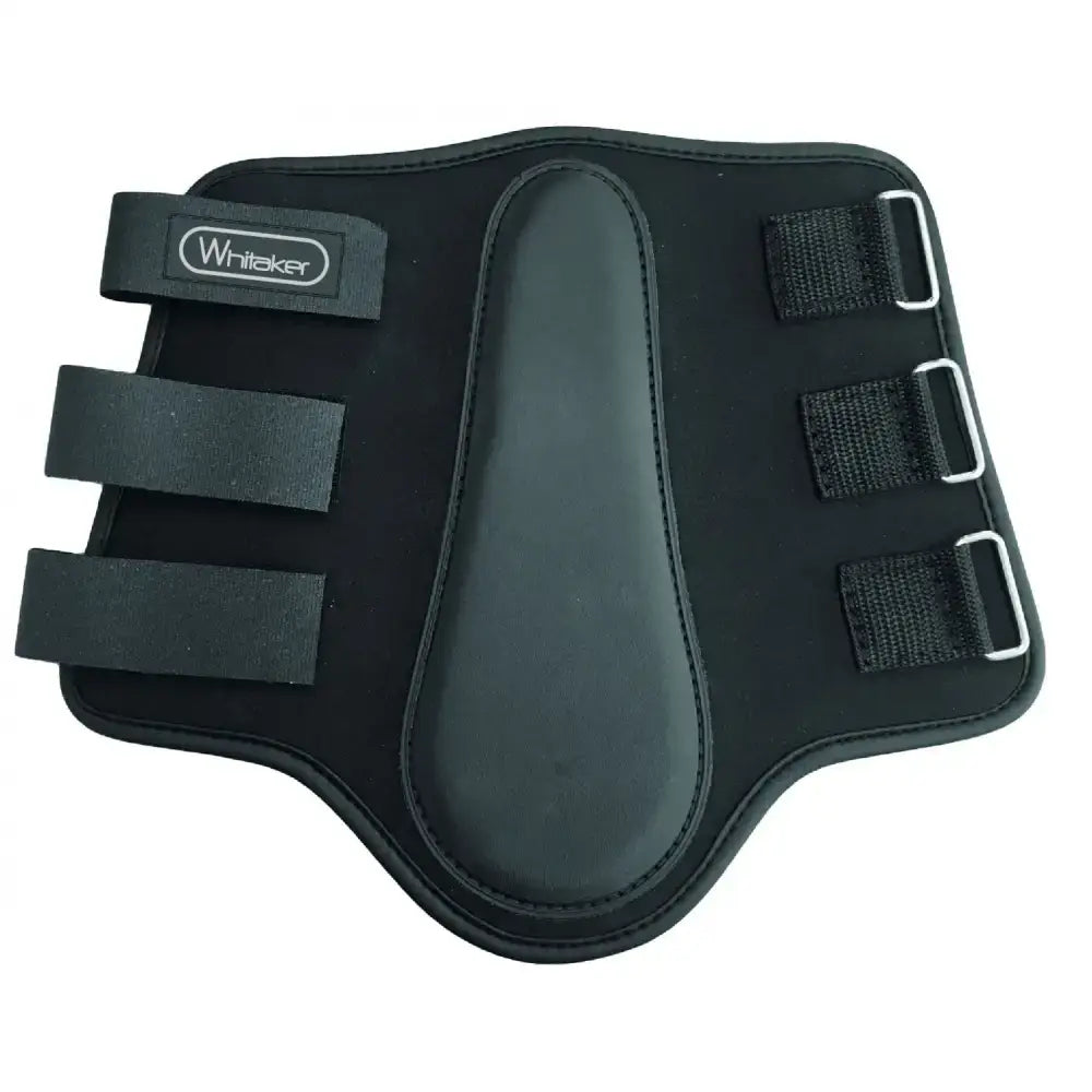 Black whitaker lp051 bradford brushing boots pair with padded panel and adjustable velcro straps for ankle protection