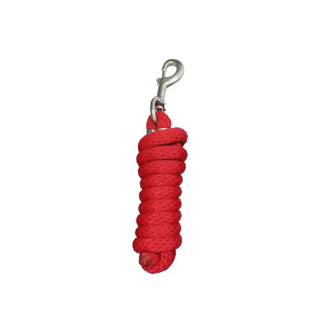 Red braided horse lead rope whitaker lr027 lead rope with silver toned metal clip for easy attachment
