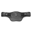 Black leather whitaker lw022 event guard black saddle pad with silver metal buckles and stitching