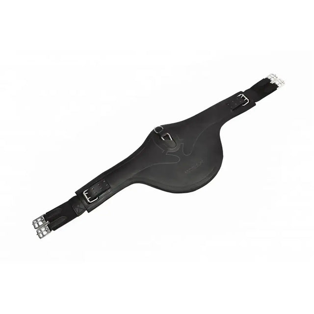 Black leather whitaker lw050 adjustable leather stud guard with silver-toned metal buckles and hardware