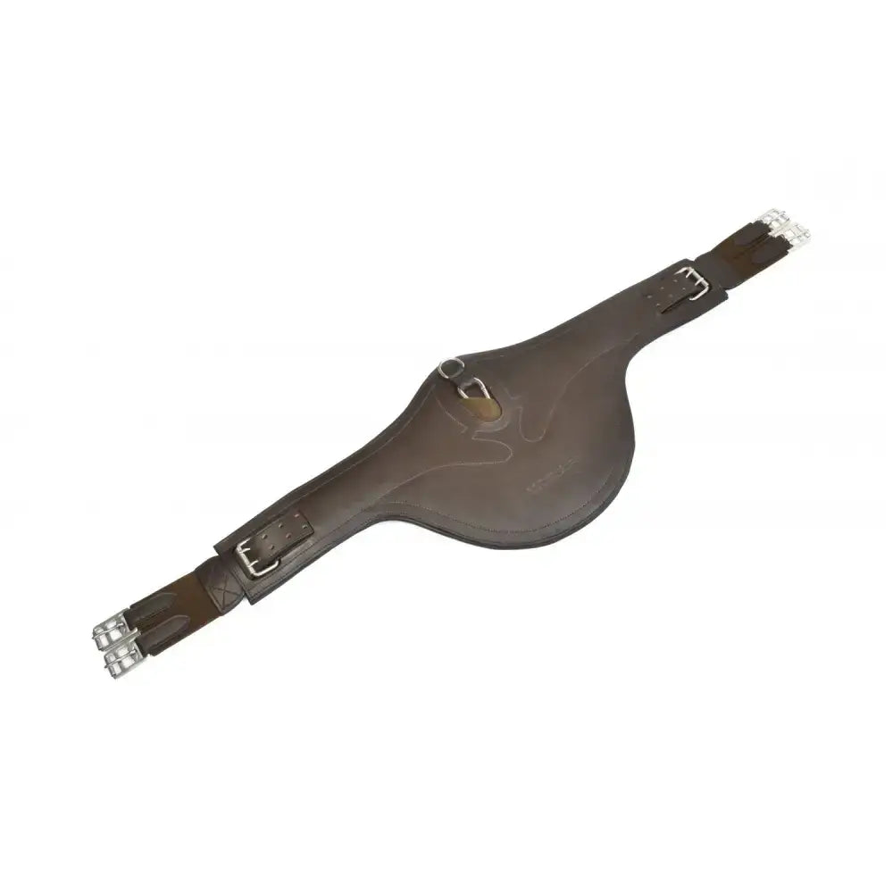 Brown leather whitaker lw050 adjustable leather stud guard havana with silver buckles and metal hardware