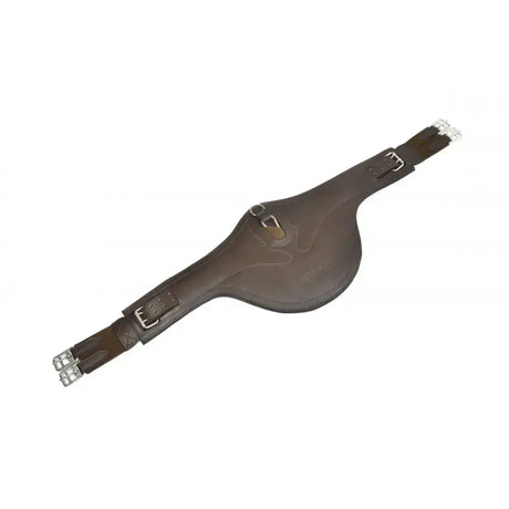Brown leather whitaker lw050 adjustable leather stud guard havana with silver buckles and metal hardware