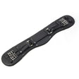 Black leather dressage girth black with silver metal buckles and straps whitaker lw072 chicago design