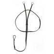 Black leather whitaker ma048a eastwood running martingale with silver rings and central strap havana running martingale