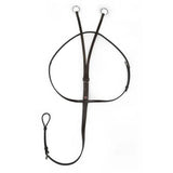 Black leather whitaker ma048a eastwood running martingale with silver rings and central strap havana running martingale