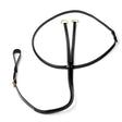 Black leather horse harness with gold-toned rings and buckle in whitaker ma052 valencia luxury martingale black