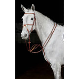 Whitaker ma052 valencia luxury martingale tan made of rich reddish brown leather with polished metal hardware