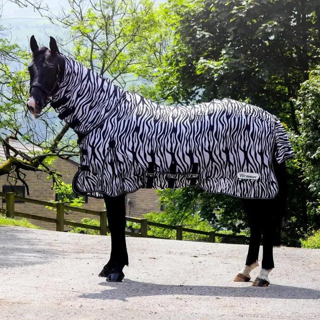 Whitaker Marwell Zebra Fly Rug With Belly Flap 4'3" Fly Rugs