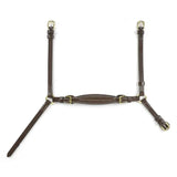 Brown leather whitaker nb101 drop horse halter with gold buckles and decorative stitching for horses mouth comfort noseband havana
