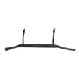 Black leather Whitaker nb102 flat snaffle noseband black with decorative stitch and gold-toned metal buckles