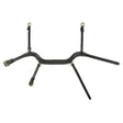 Black leather horse halter whitaker nb103 combo noseband black with silver buckles and detailed stitching