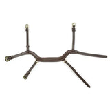 Brown leather whitaker nb103 combo noseband havana with silver buckles and decorative stitching for horses