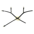 Black leather whitaker nb104 mexican noseband black with silver buckles and detailed stitching for horse harnesses