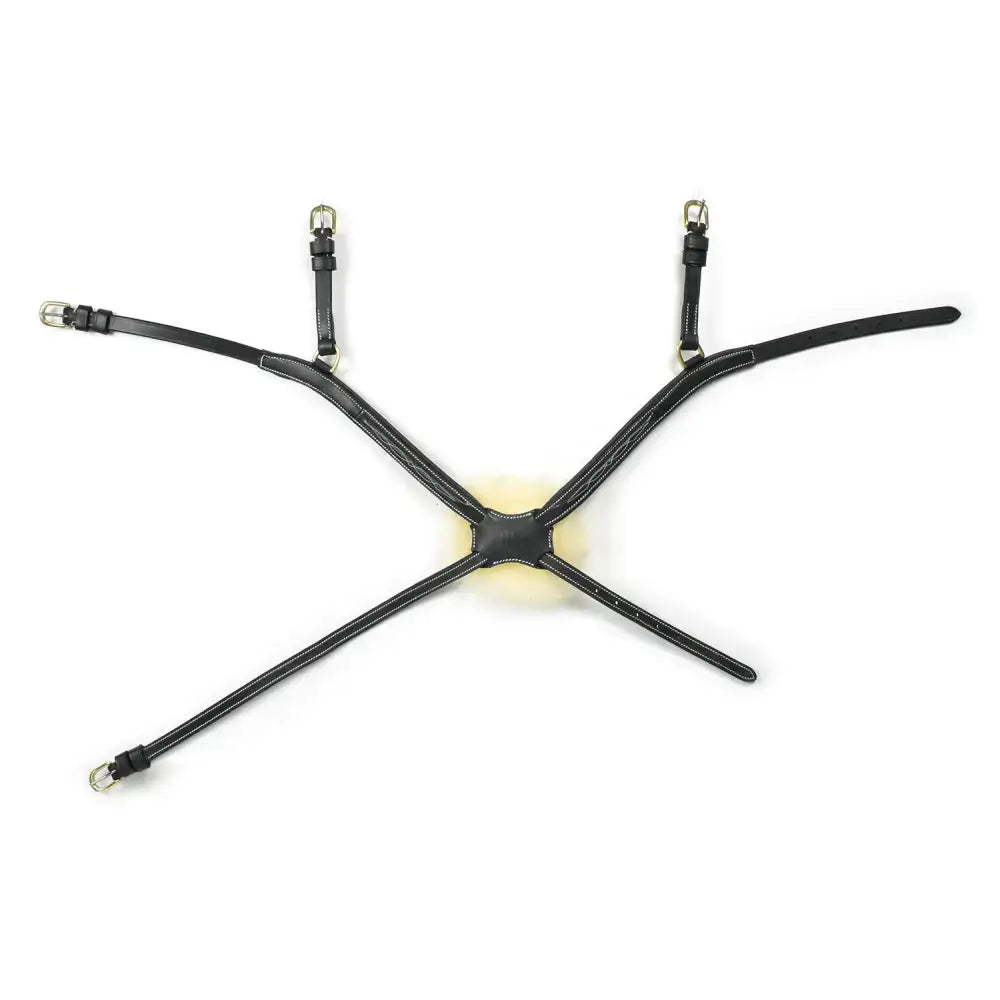 Black leather whitaker nb104 mexican noseband black with silver buckles and detailed stitching for horses