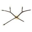 Black leather whitaker nb104 mexican noseband havana with silver buckles and stitching for horse harness use