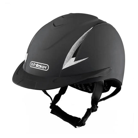 Whitaker NRG Helmet With Sparkles Black Small (52 - 56Cm) Black/Silver Riding Hats Barnstaple Equestrian Supplies