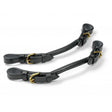 Black leather whitaker pr pelham roundings with gold buckles for two points pelham roundings use