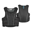Black neoprene whitaker pro body zipped body protector with white stitching and adjustable fit velcro straps