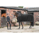 Black horse blanket whitaker r160 club show rug black with white trim bonded fleece and windsor branding