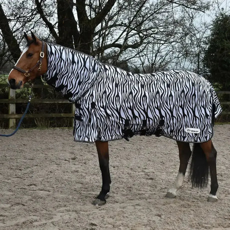 Whitaker R236 Marwell Fly Rug Zebra 4' 3" Black/White Fly Rugs