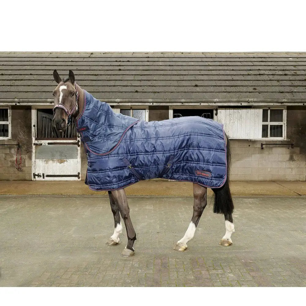 Whitaker Rastrick Stable Rug Detachable Neck 250gm 4'9" Navy/White Stable Rugs Barnstaple Equestrian Supplies