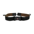 Black whitaker ready elastic chest strap with brown lining and sturdy adjustable buckle treated with special unemulsified oil