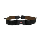 Black whitaker ready elastic chest strap with sturdy adjustable buckle and brown inner lining treated with special unemulsified oil
