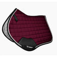 Maroon quilted whitaker sc160 club close contact saddle pad with black trim white piping and gray underside