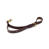 Brown leather shoulder strap with gold-tone buckle for whitaker st standing equestrian standing attachment