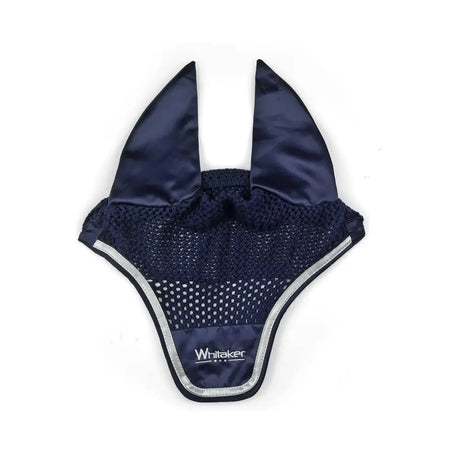 Whitaker Thornton Fly Veil Navy/Silver Full Navy/Silver Horse Ear Bonnets Barnstaple Equestrian Supplies