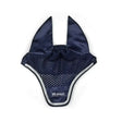 Navy whitaker thornton fly ear flap with satin finish and mesh paneling perfect fly veil navy for equestrian use