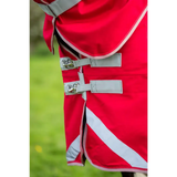 Swish WIDE FIT 100g Detachable Neck Turnout Rug - Red 4'3 WF Turnout Rugs